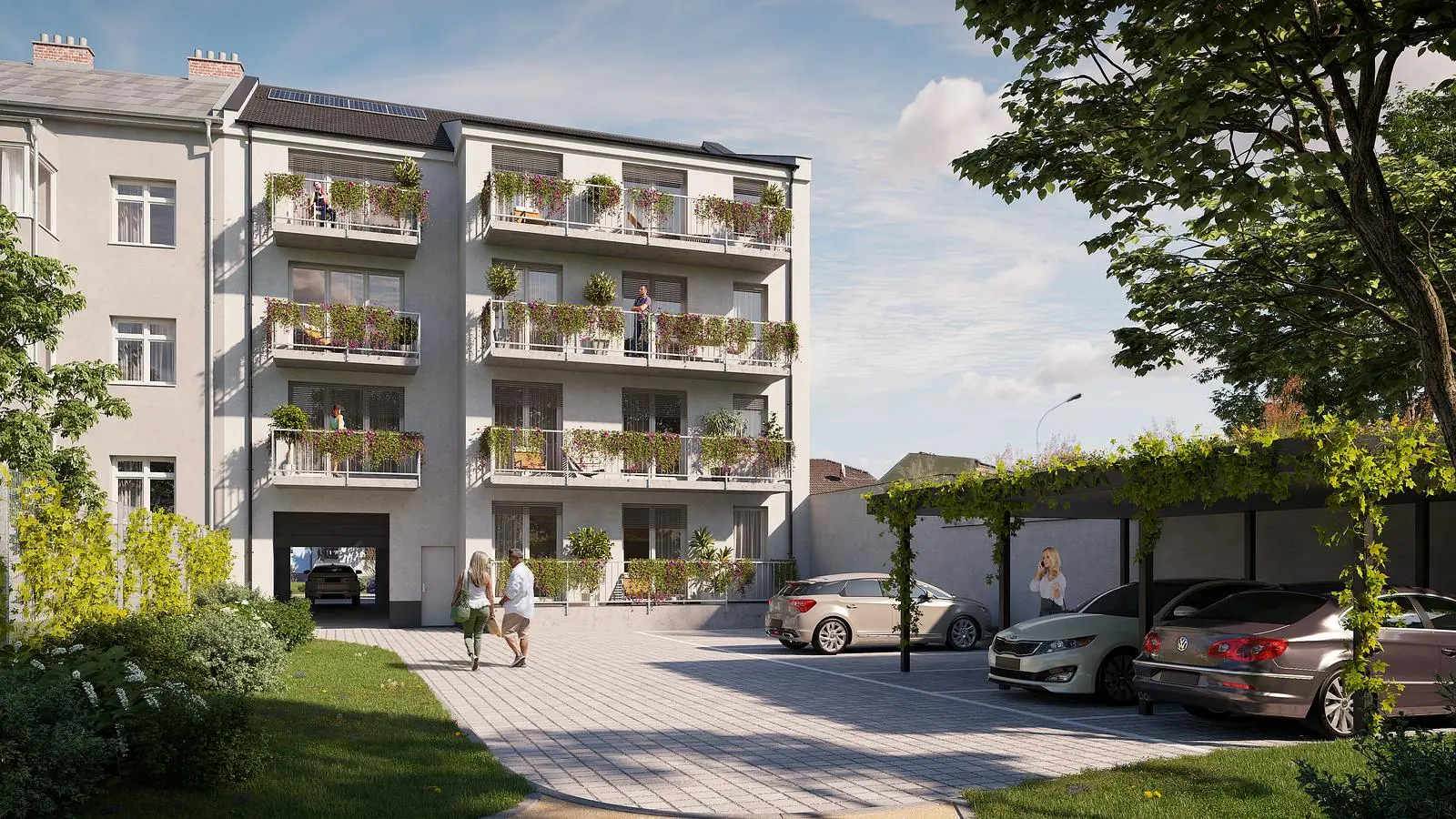 Vnitroblok KŠÍROVA lofts s parkovacími stáními a přístřeškem